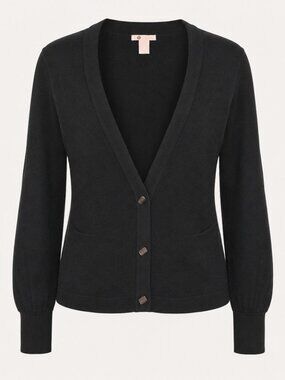 Anthropologie Tulle Preppy Dark Academia Wool Blend Cardigan Sweater Small